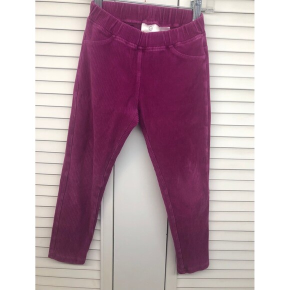 Hanna Andersson size 110 5 raspberry ribbed leggings - Picture 1 of 6